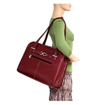 Leather Ladies' Oak Grove Fly-Through Checkpoint-Friendly Briefcase by McKlein