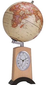 Desktop Executive 8-Inch Globe with Clock