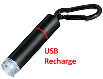 USB Rechargeable L.E.D. Pocket-Size Flashlight