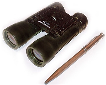 10x25 Compact Binoculars with Case